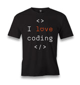 I Love Coding Men's Black Tshirt - Premium  from W.E.N.S. WIND - Just 6490! Shop now at W.E.N.S. WIND