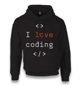 I Love Coding Unisex Black Hoodie - Premium  from W.E.N.S. WIND - Just 11990! Shop now at W.E.N.S. WIND