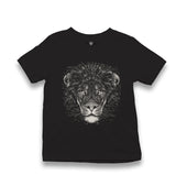 Lion Realistic Kid's Black T-shirt - Premium  from W.E.N.S. WIND - Just 5990! Shop now at W.E.N.S. WIND