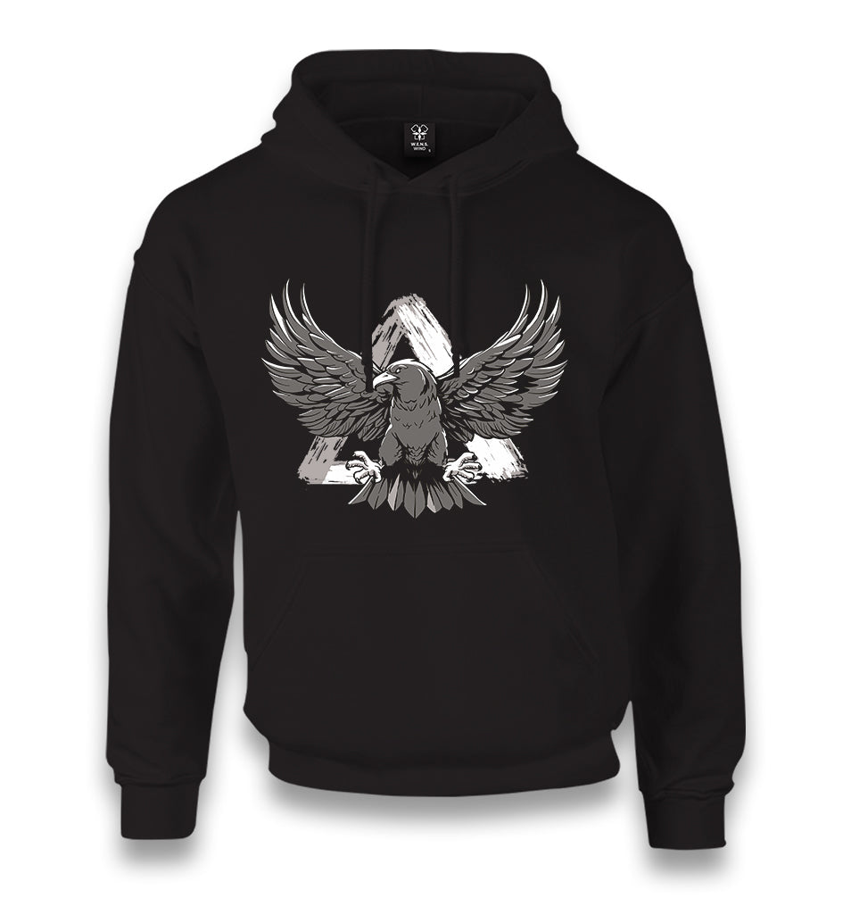 Eagle Flying Against a Triangle Unisex Black Hoodie - Premium  from W.E.N.S. WIND - Just 11990! Shop now at W.E.N.S. WIND