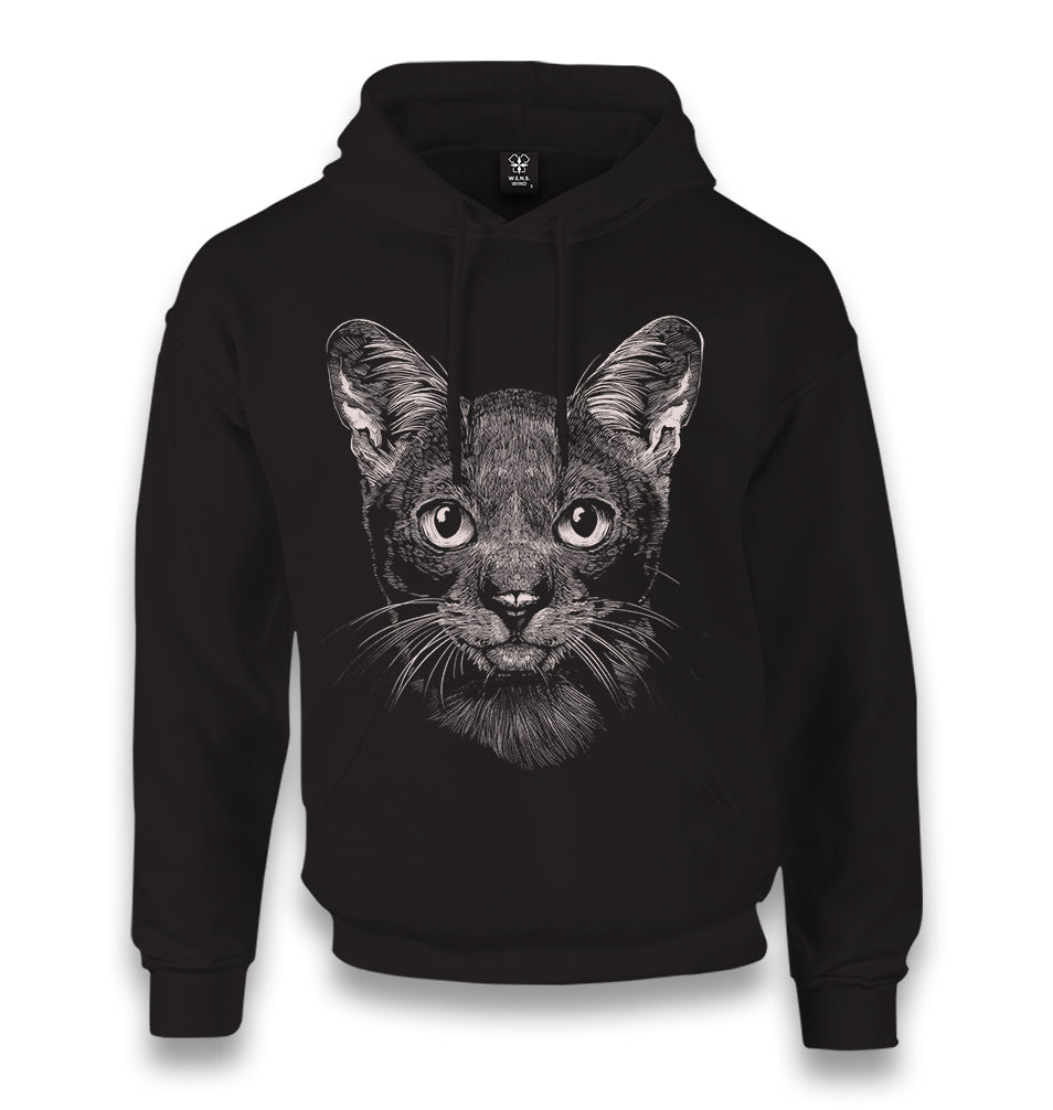 Cat Realistic Unisex Black Hoodie - Premium  from W.E.N.S. WIND - Just 11990! Shop now at W.E.N.S. WIND