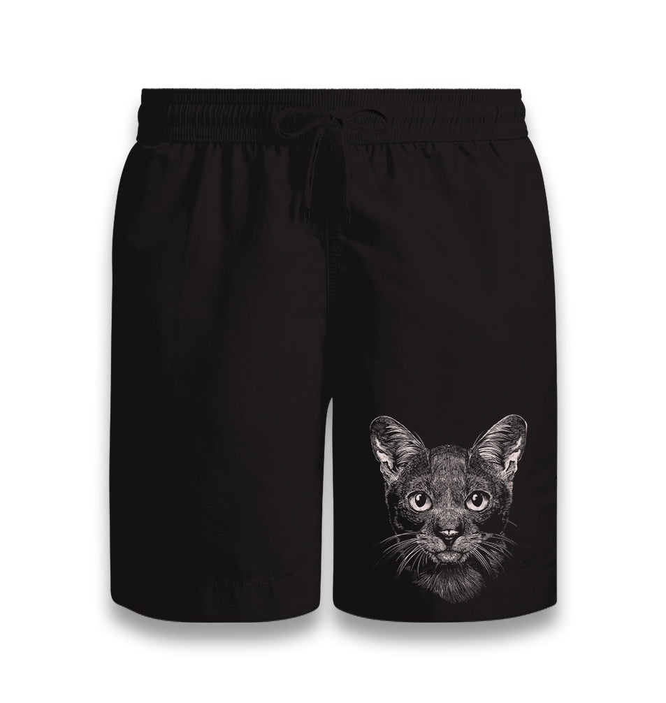 Cat Realistic Black Shorts - Premium  from W.E.N.S. WIND - Just 7990! Shop now at W.E.N.S. WIND