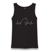 Horse on the Heartline Unisex Black Tank Top - Premium  from W.E.N.S. WIND - Just 6490! Shop now at W.E.N.S. WIND