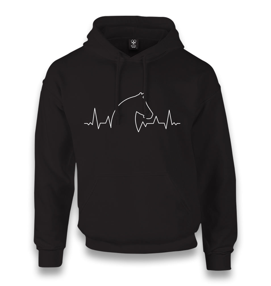 Horse on the Heartline Unisex Black Hoodie - Premium  from W.E.N.S. WIND - Just 11990! Shop now at W.E.N.S. WIND