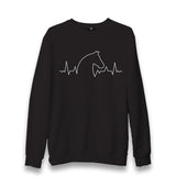 Horse on the Heartline Unisex Black Sweatshirt - Premium  from W.E.N.S. WIND - Just 10990! Shop now at W.E.N.S. WIND