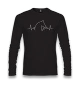 Horse on the Heartline Unisex Black Longsleeve - Premium  from W.E.N.S. WIND - Just 7990! Shop now at W.E.N.S. WIND