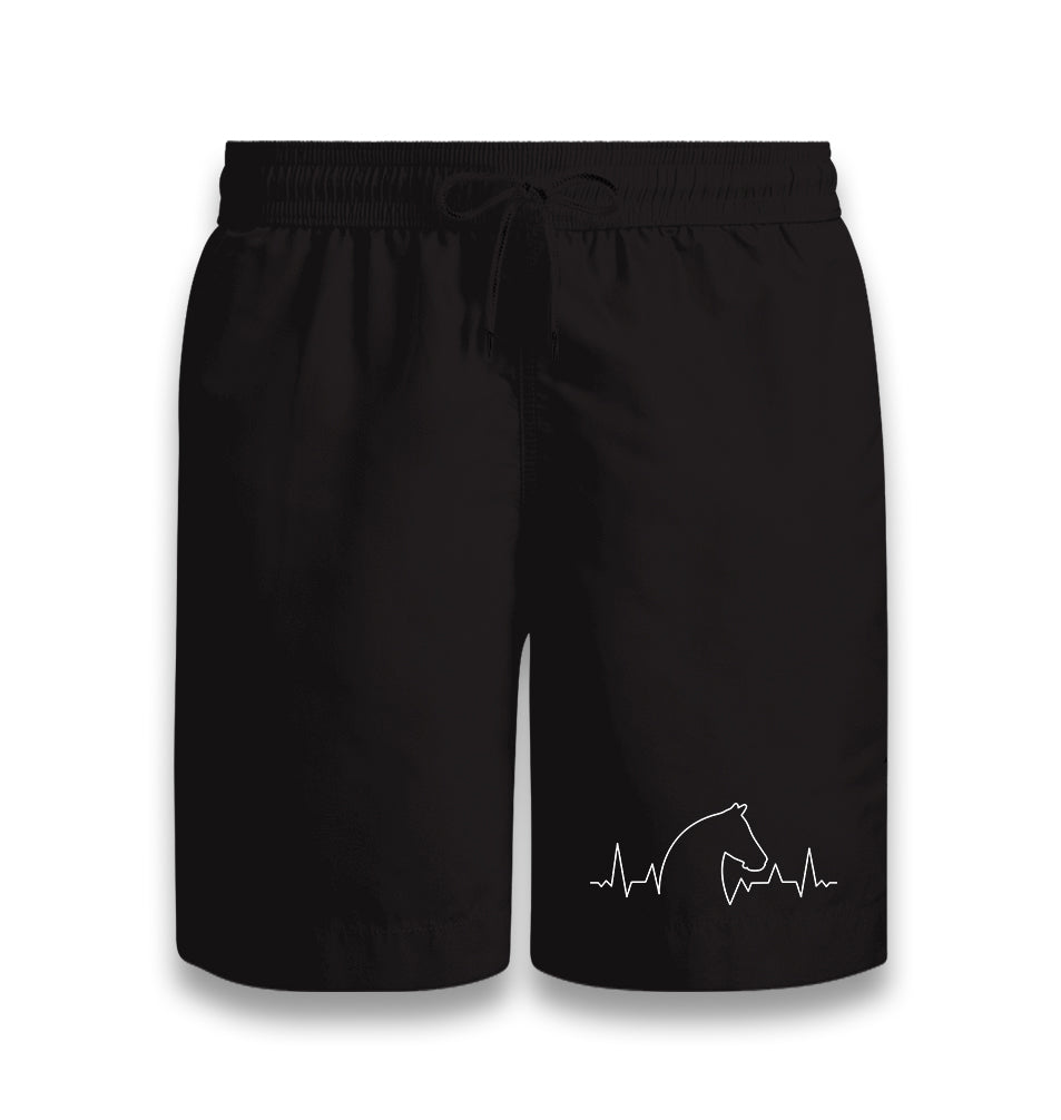 Horse on the Heartline Black Shorts - Premium  from W.E.N.S. WIND - Just 7990! Shop now at W.E.N.S. WIND