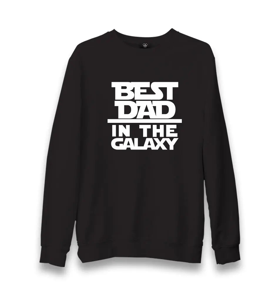 Best Dad In The Galaxy Unisex Black Sweatshirt - Premium  from W.E.N.S. WIND - Just 10990! Shop now at W.E.N.S. WIND