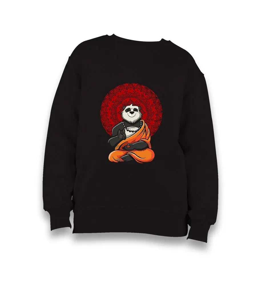 Panda Yoga Kid's Black Sweatshirt - Premium  from W.E.N.S. WIND - Just 7990! Shop now at W.E.N.S. WIND