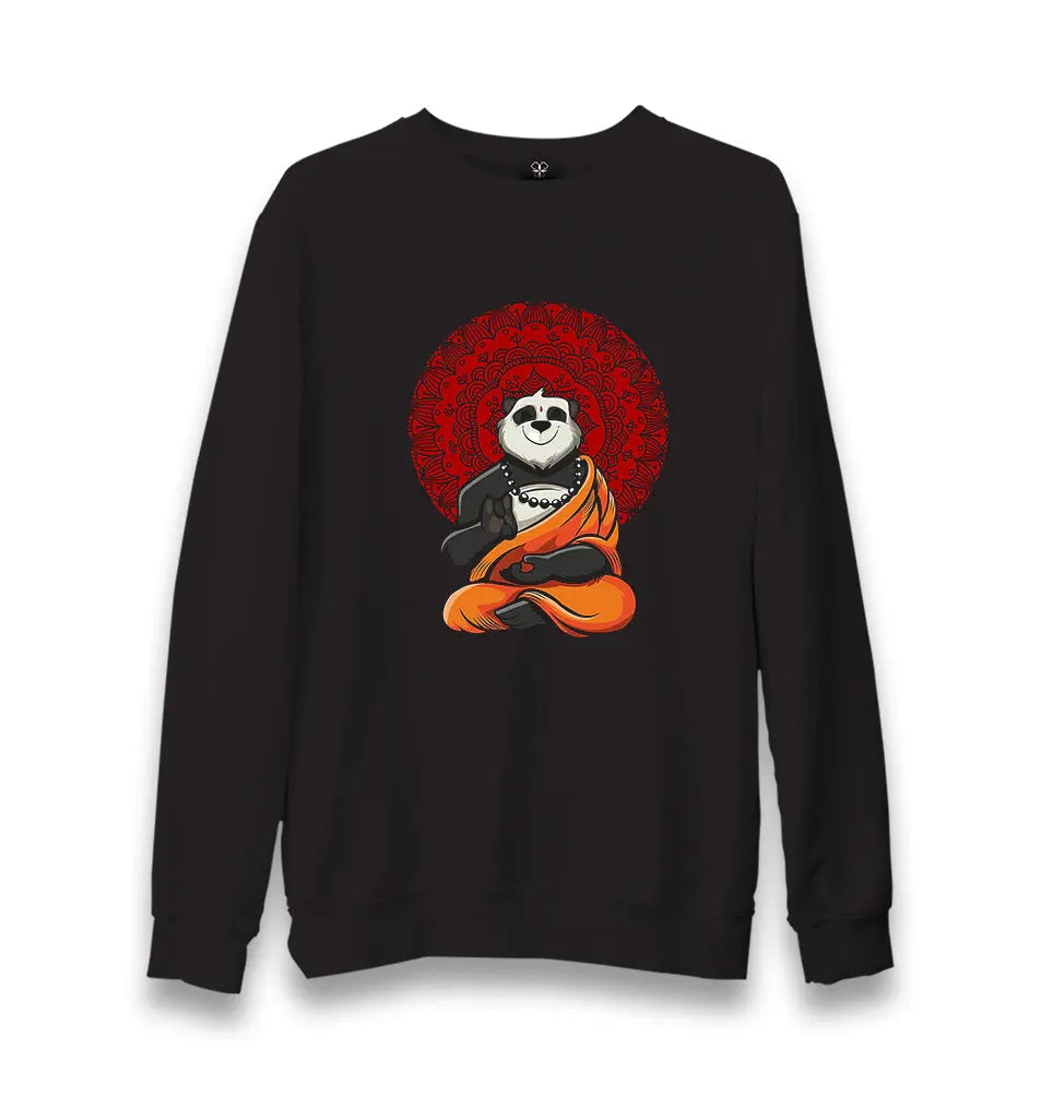 Panda Yoga Unisex Black Sweatshirt - Premium  from W.E.N.S. WIND - Just 10990! Shop now at W.E.N.S. WIND