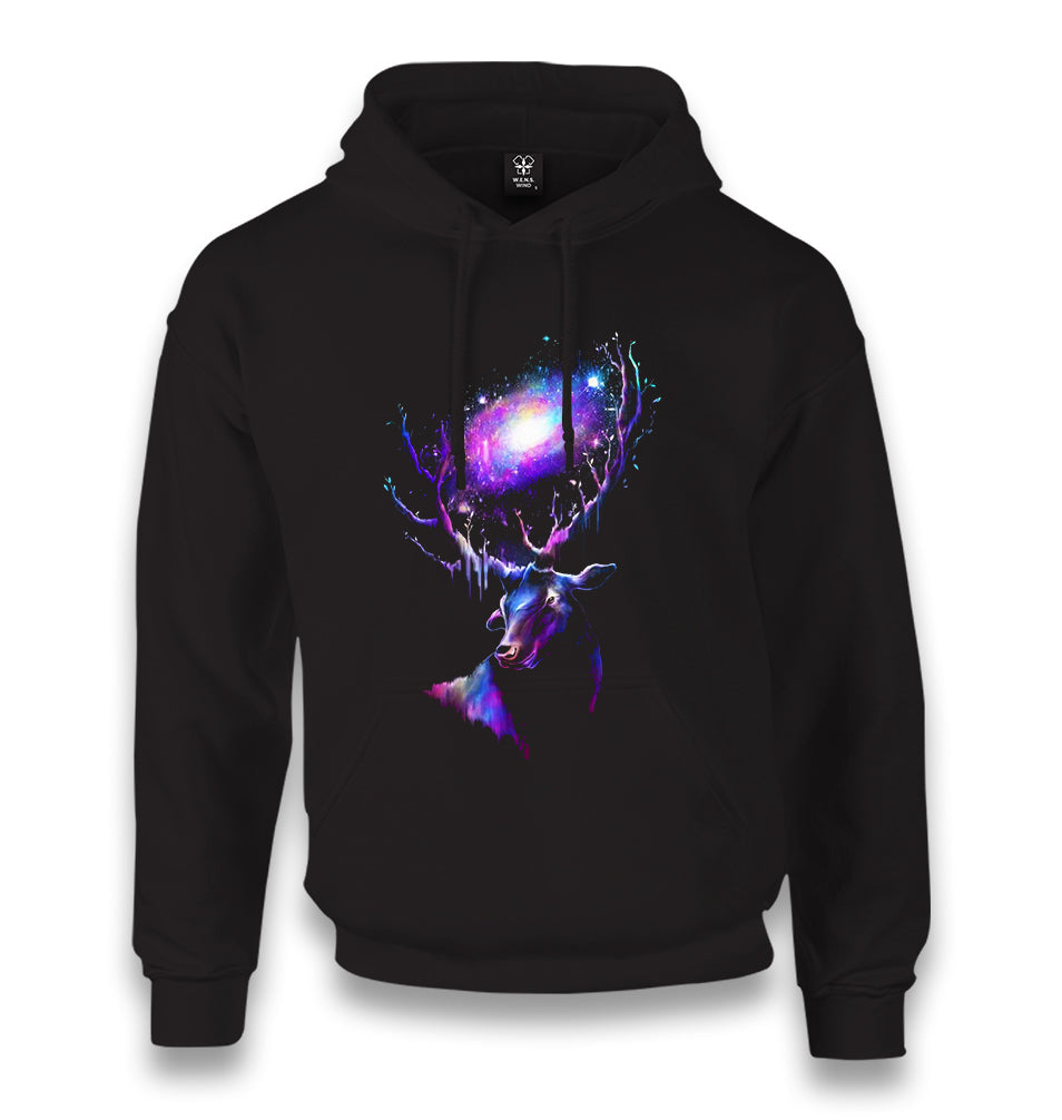 Dear Galaxy - Deer Unisex Black Hoodie - Premium  from W.E.N.S. WIND - Just 11990! Shop now at W.E.N.S. WIND