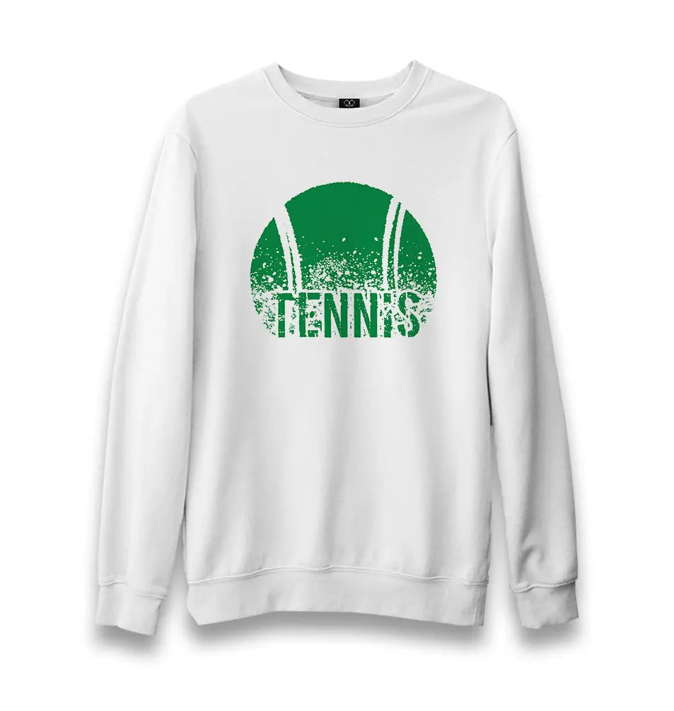 Tenis - Tennis Green Unisex White Sweatshirt - Premium  from W.E.N.S. WIND - Just 10990! Shop now at W.E.N.S. WIND