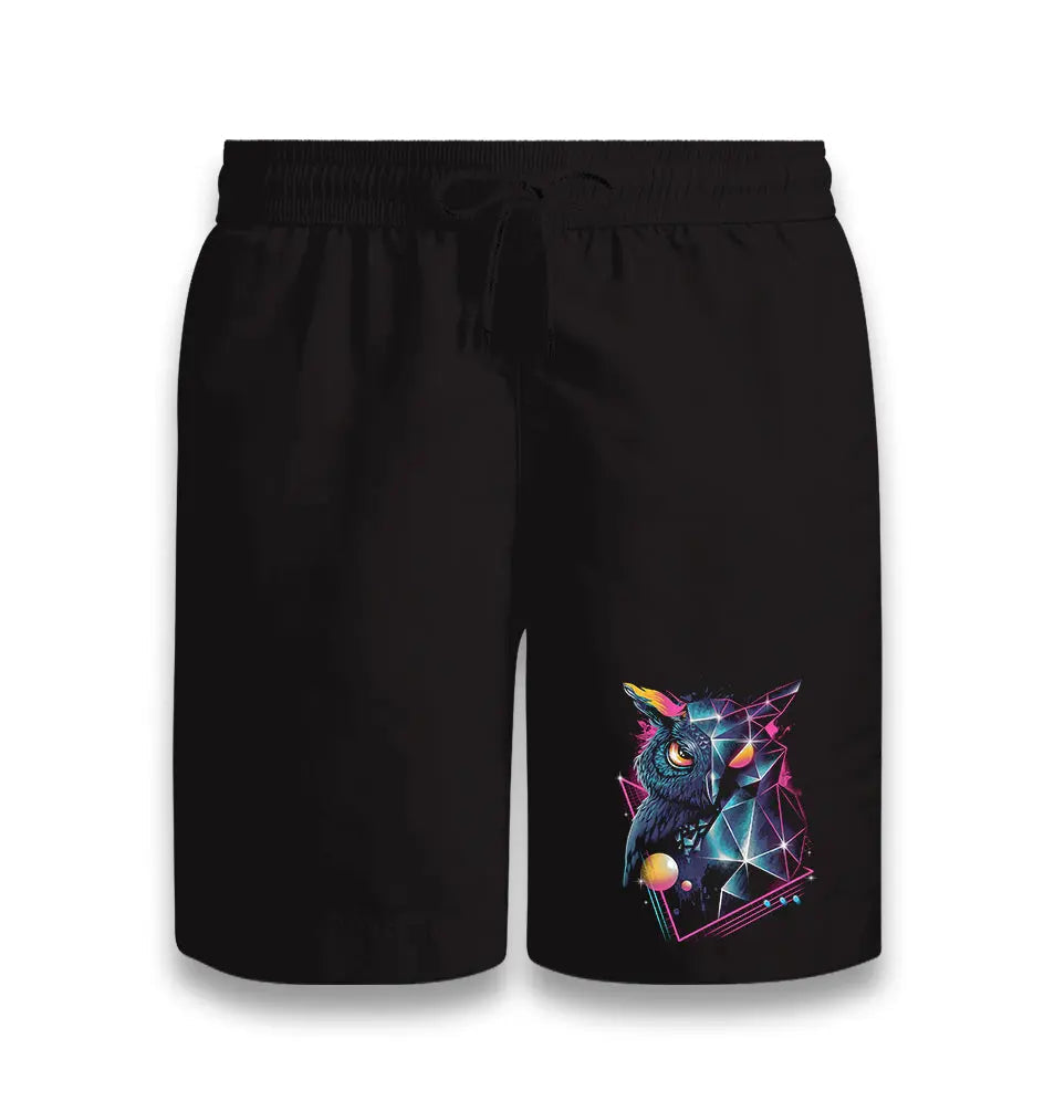 Full Turn - Owl Black Shorts - Premium  from W.E.N.S. WIND - Just 7990! Shop now at W.E.N.S. WIND