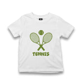 Tennis - Racket Kid's White Tshirt - Premium  from W.E.N.S. WIND - Just 5990! Shop now at W.E.N.S. WIND