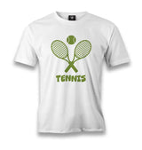 Tennis - Racket Men's White Tshirt - Premium  from W.E.N.S. WIND - Just 6490! Shop now at W.E.N.S. WIND