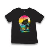 Palms And Birds - Summer Kid's Black T-shirt - Premium  from W.E.N.S. WIND - Just 5990! Shop now at W.E.N.S. WIND