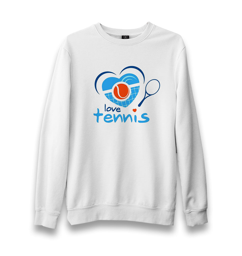 Tennis - Beat Unisex White Sweatshirt - Premium  from W.E.N.S. WIND - Just 10990! Shop now at W.E.N.S. WIND