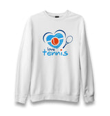 Tennis - Beat Unisex White Sweatshirt - Premium  from W.E.N.S. WIND - Just 10990! Shop now at W.E.N.S. WIND