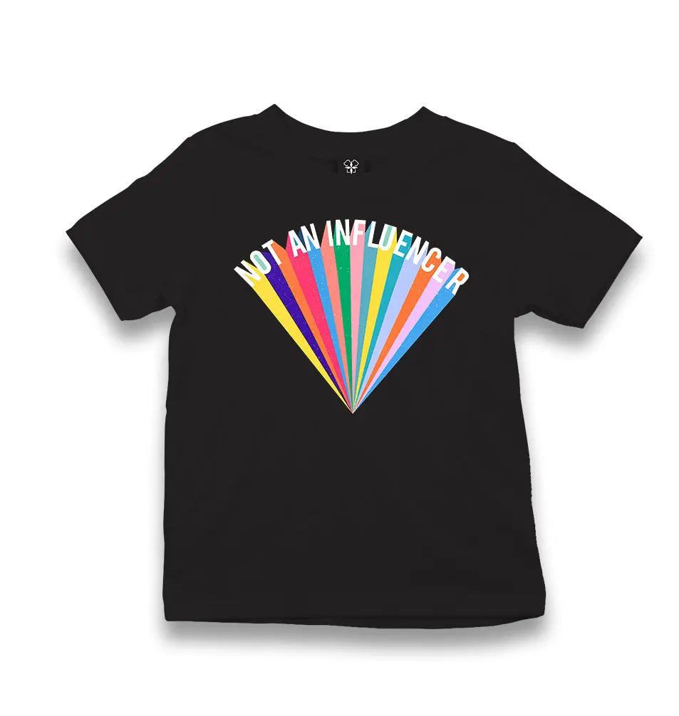 Not An Influencer Kid's Black T-shirt - Premium  from W.E.N.S. WIND - Just 5990! Shop now at W.E.N.S. WIND