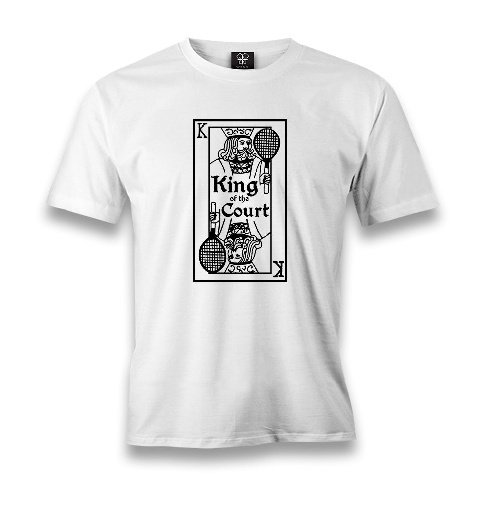 Tennis - Court King Men's White Tshirt - Premium  from W.E.N.S. WIND - Just 6490! Shop now at W.E.N.S. WIND