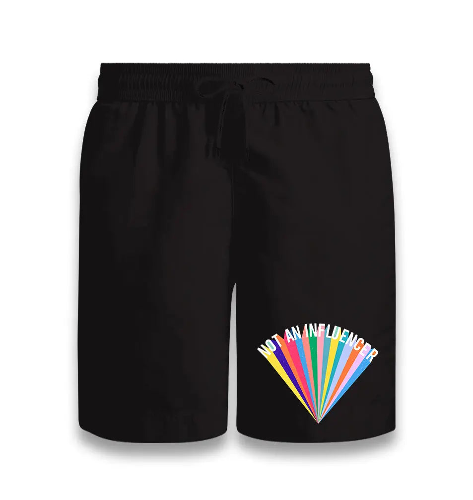 Not An Influencer Black Shorts - Premium  from W.E.N.S. WIND - Just 7990! Shop now at W.E.N.S. WIND