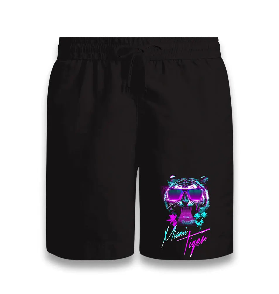 Miami - Tiger Black Shorts - Premium  from W.E.N.S. WIND - Just 7990! Shop now at W.E.N.S. WIND