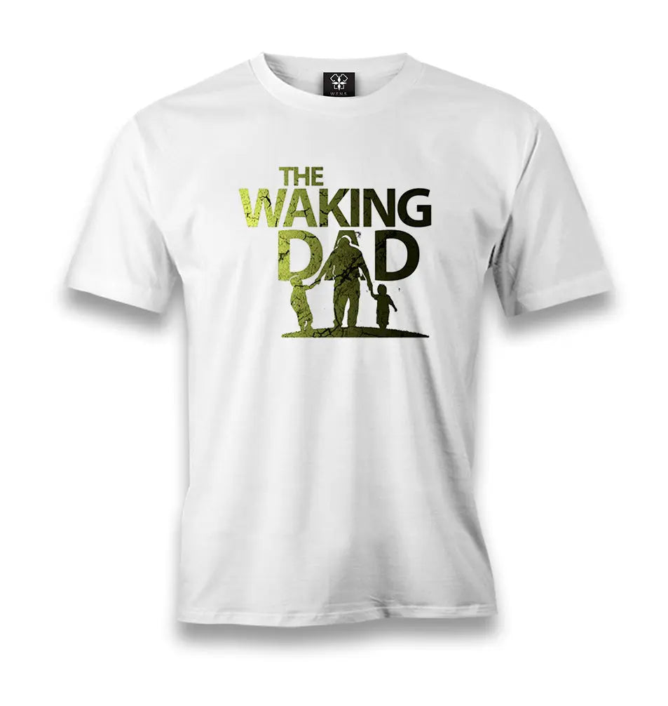 The Waking Dad Men's White Tshirt - Premium  from W.E.N.S. WIND - Just 6490! Shop now at W.E.N.S. WIND