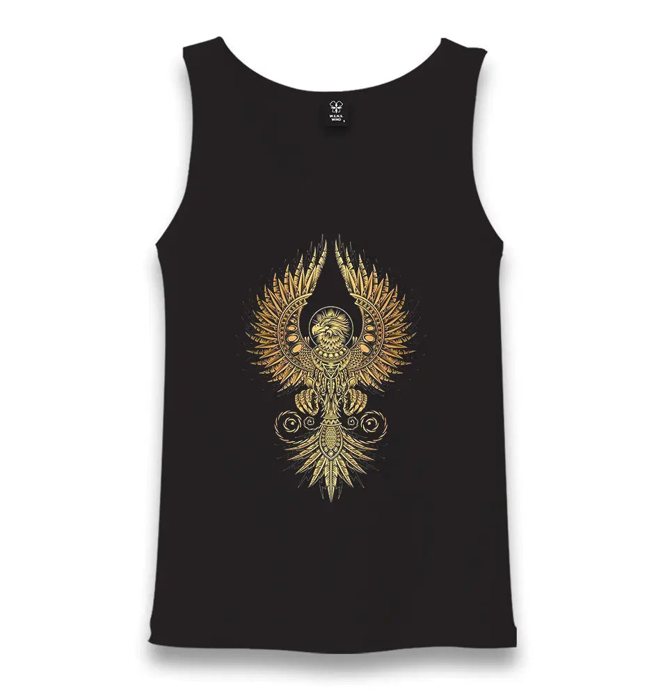 Best In Gold - Eagle Tattoo Unisex Black Tank Top - Premium  from W.E.N.S. WIND - Just 6490! Shop now at W.E.N.S. WIND