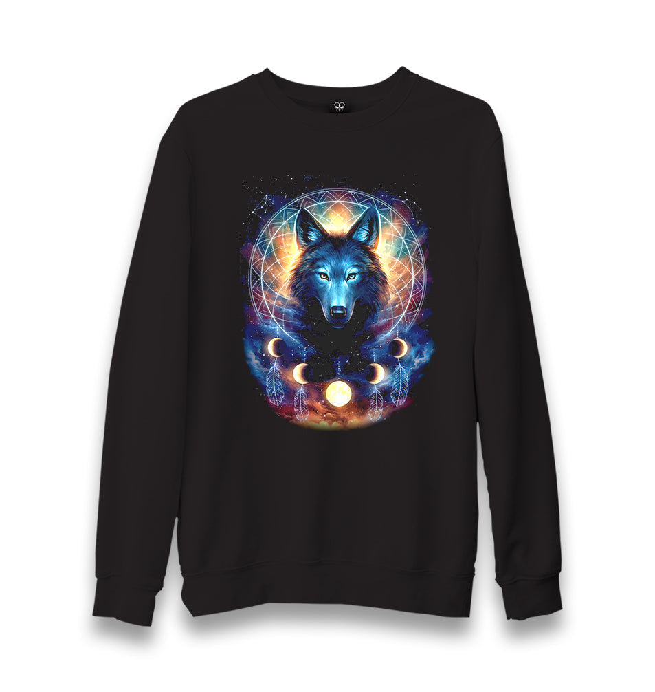 In The Sunset - Wolf Unisex Black Sweatshirt - Premium  from W.E.N.S. WIND - Just 10990! Shop now at W.E.N.S. WIND