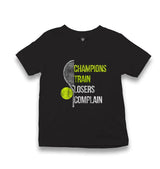 Tennis - Champions Train Kid's Black T-shirt - Premium  from W.E.N.S. WIND - Just 5990! Shop now at W.E.N.S. WIND