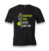 Tennis - Champions Train Men's Black Tshirt - Premium  from W.E.N.S. WIND - Just 6490! Shop now at W.E.N.S. WIND