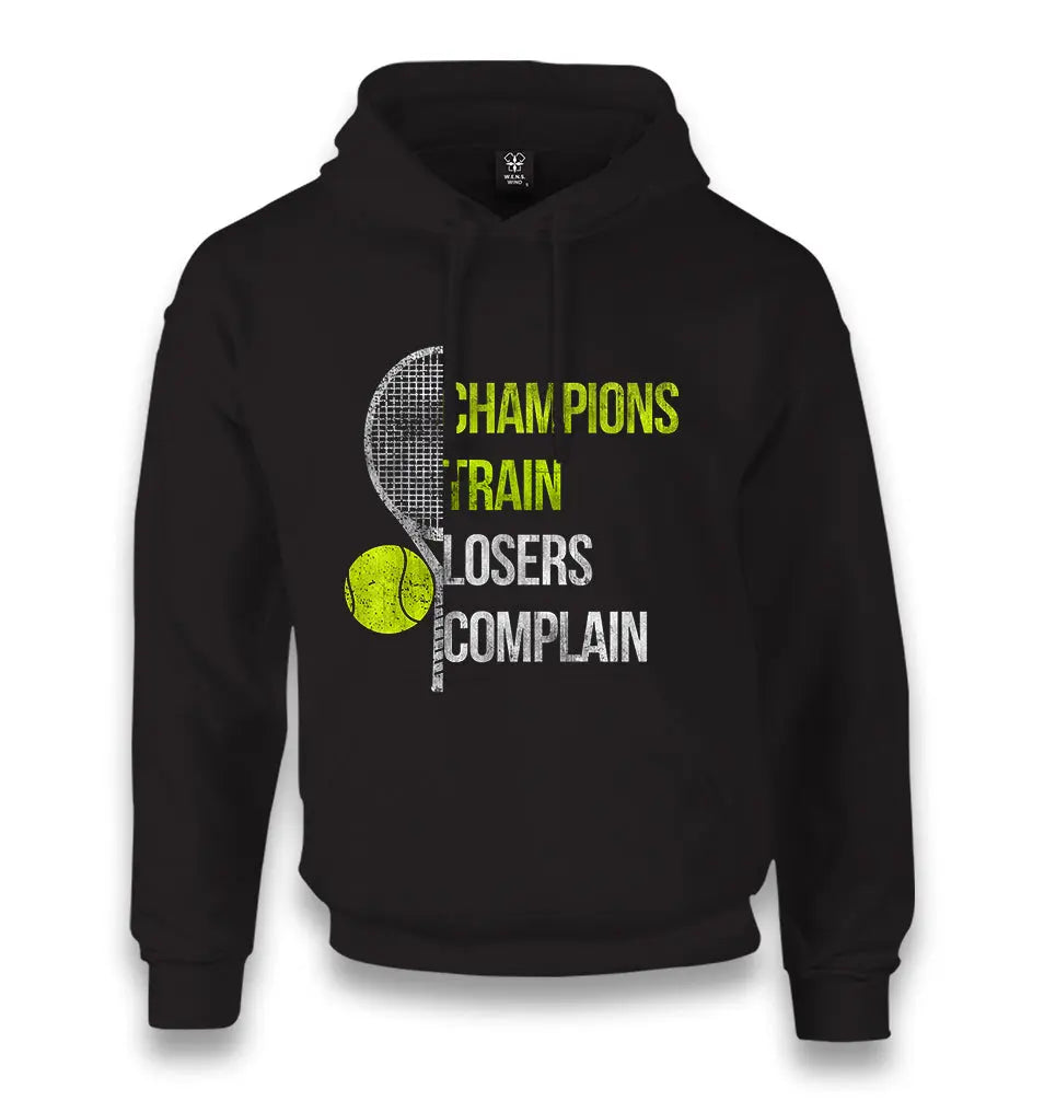 Tennis - Champions Train Unisex Black Hoodie - Premium  from W.E.N.S. WIND - Just 11990! Shop now at W.E.N.S. WIND