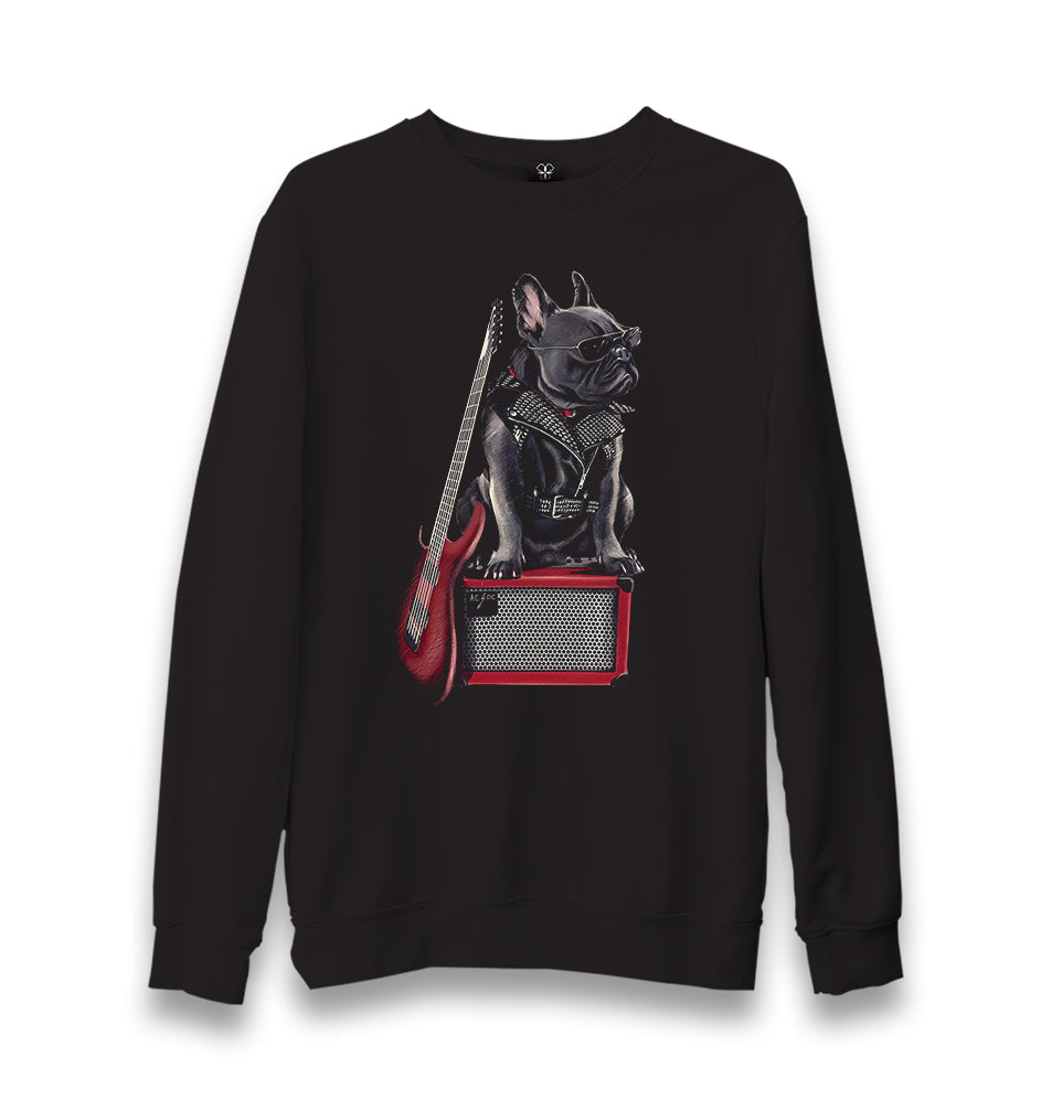 Rocker Dog Unisex Black Sweatshirt - Premium  from W.E.N.S. WIND - Just 10990! Shop now at W.E.N.S. WIND