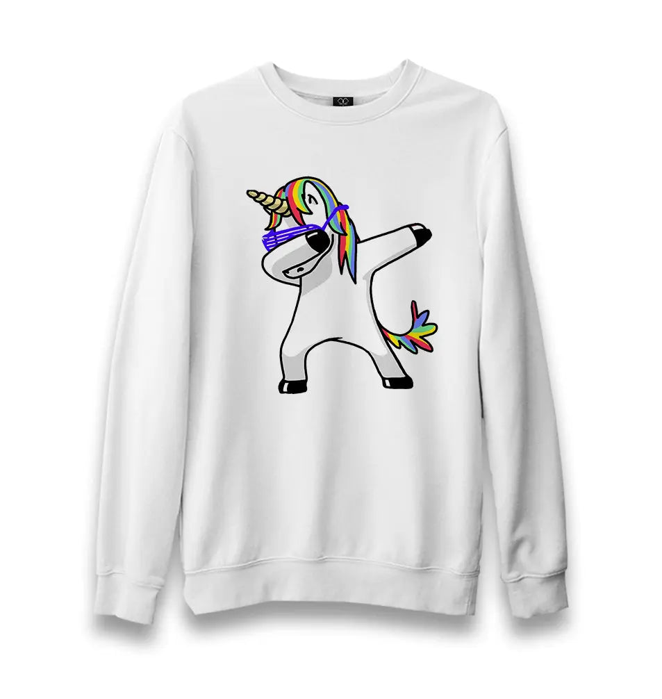 Unicorn - Rainbow Unisex White Sweatshirt - Premium  from W.E.N.S. WIND - Just 10990! Shop now at W.E.N.S. WIND