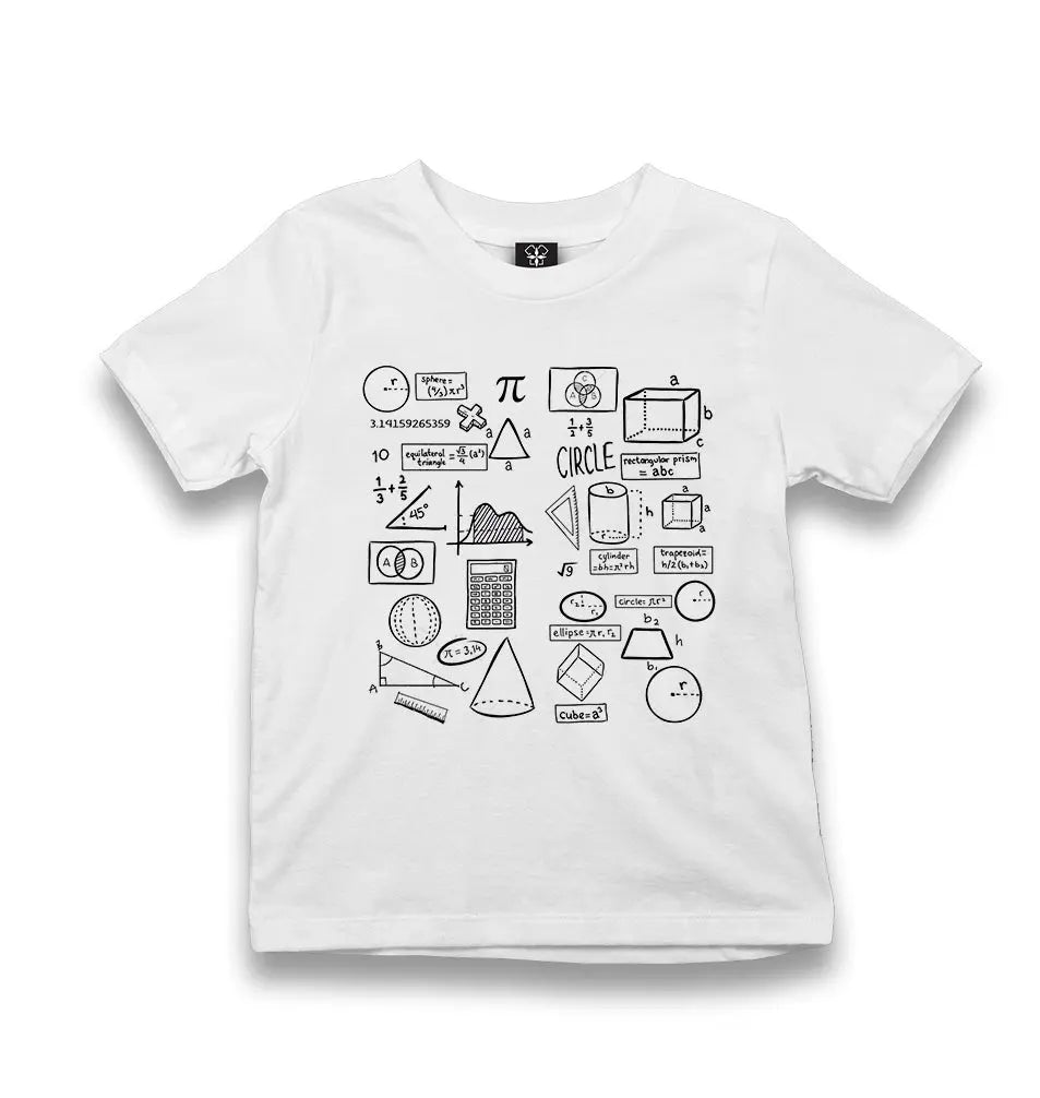 Mathematics - Basics Kid's White Tshirt - Premium  from W.E.N.S. WIND - Just 5990! Shop now at W.E.N.S. WIND