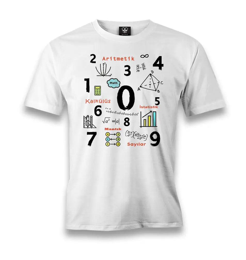 Mathematics - Arithmetic Men's White Tshirt - Premium  from W.E.N.S. WIND - Just 6490! Shop now at W.E.N.S. WIND