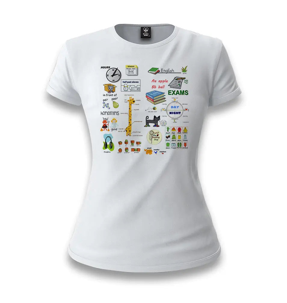 English - Exams White Women T-shirt - Premium  from W.E.N.S. WIND - Just 6490! Shop now at W.E.N.S. WIND