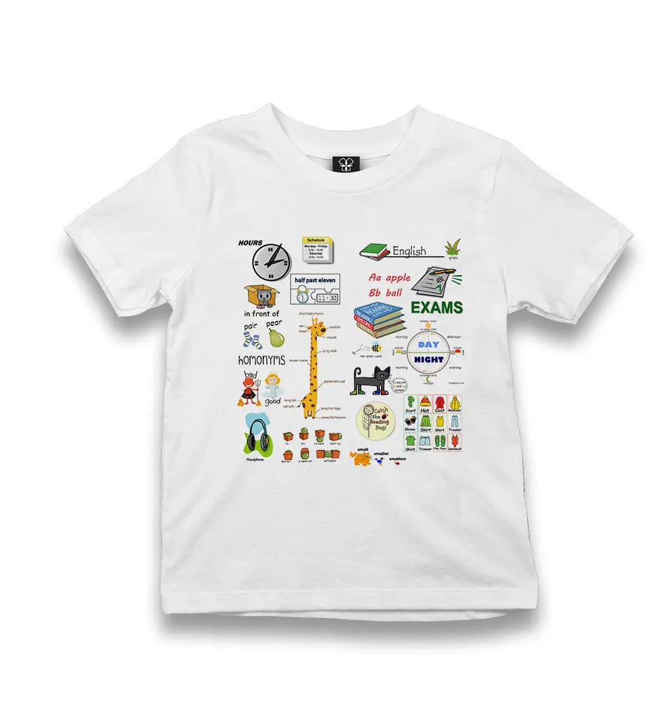 English - Exams Kid's White Tshirt - Premium  from W.E.N.S. WIND - Just 5990! Shop now at W.E.N.S. WIND