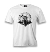 Wolf And Moon II Men's White Tshirt - Premium  from W.E.N.S. WIND - Just 6490! Shop now at W.E.N.S. WIND