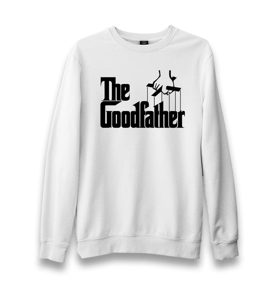 The Goodfather Unisex White Sweatshirt - Premium  from W.E.N.S. WIND - Just 10990! Shop now at W.E.N.S. WIND