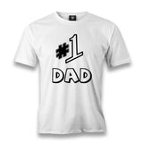 Number 1 Dad Men's White Tshirt - Premium  from W.E.N.S. WIND - Just 6490! Shop now at W.E.N.S. WIND