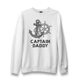 Captain Daddy Unisex White Sweatshirt - Premium  from W.E.N.S. WIND - Just 10990! Shop now at W.E.N.S. WIND