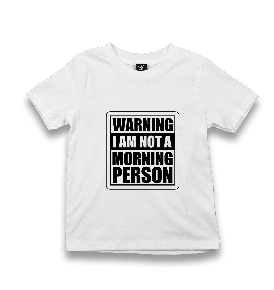 Not A Morning Person Kid's White Tshirt - Premium  from W.E.N.S. WIND - Just 5990! Shop now at W.E.N.S. WIND