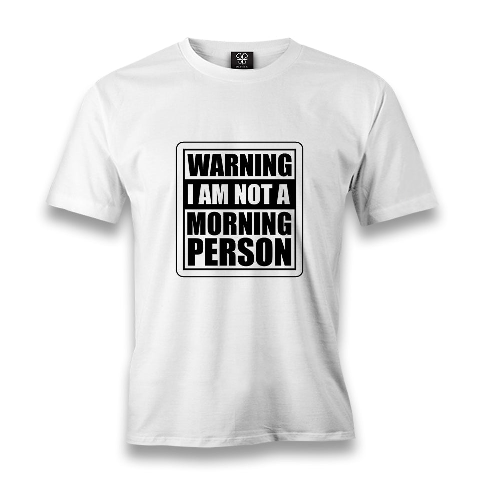 Not A Morning Person Men's White Tshirt - Premium  from W.E.N.S. WIND - Just 6490! Shop now at W.E.N.S. WIND