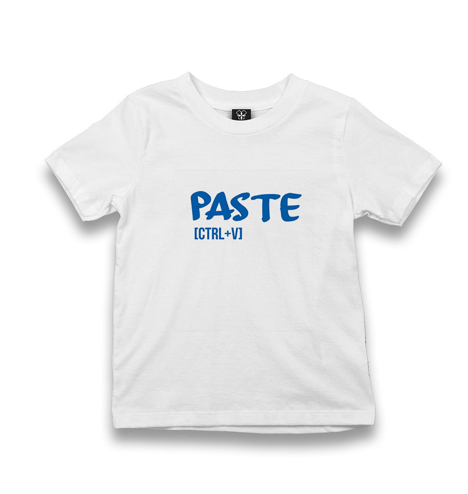 Paste - Ctrl+V Kid's White Tshirt - Premium  from W.E.N.S. WIND - Just 5990! Shop now at W.E.N.S. WIND