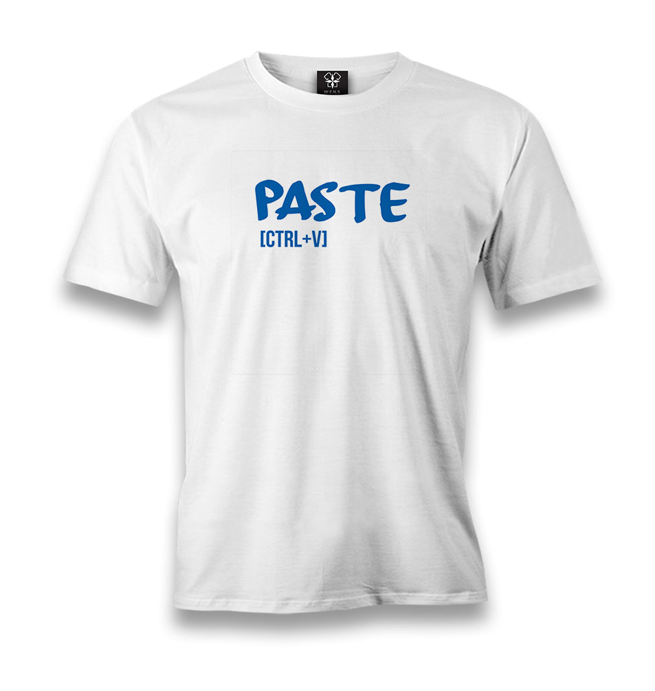 Paste - Ctrl+V Men's White Tshirt - Premium  from W.E.N.S. WIND - Just 6490! Shop now at W.E.N.S. WIND