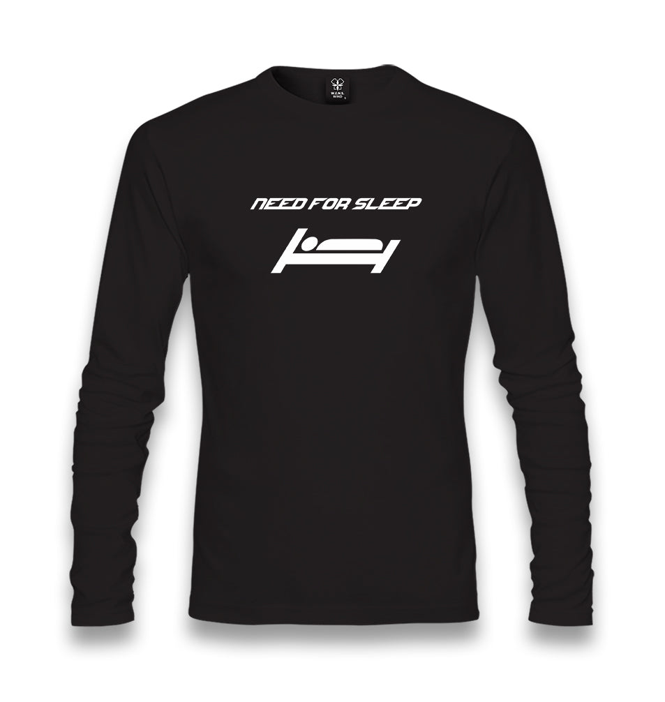 Need For Sleep Unisex Black Longsleeve - Premium  from W.E.N.S. WIND - Just 7990! Shop now at W.E.N.S. WIND