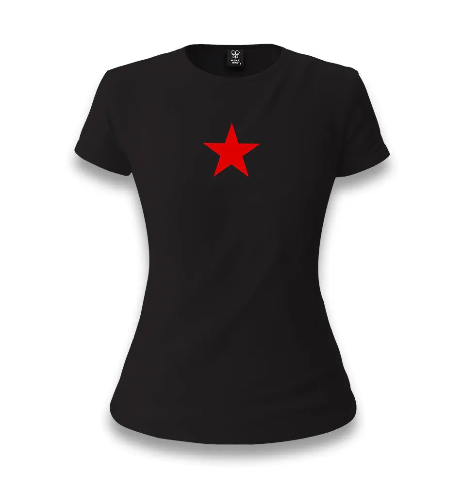 Red Star Women's Black T-shirt - Premium  from W.E.N.S. WIND - Just 6490! Shop now at W.E.N.S. WIND