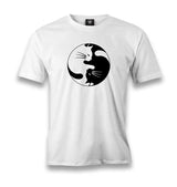 Yin Yang - Cat Men's White Tshirt - Premium  from W.E.N.S. WIND - Just 6490! Shop now at W.E.N.S. WIND