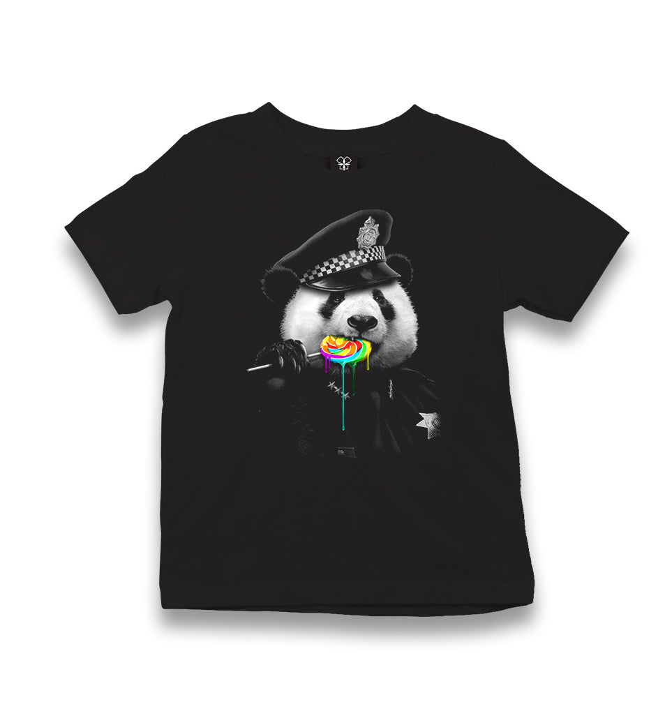 Police Panda Kid's Black T-shirt - Premium  from W.E.N.S. WIND - Just 5990! Shop now at W.E.N.S. WIND